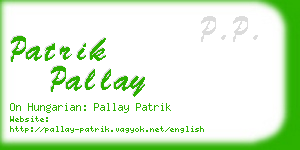 patrik pallay business card